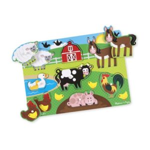 Melissa & Doug Farm 8-Piece Peg Puzzle