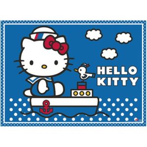 Hello Kitty Blue Sea Wall Scroll