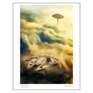 Star Wars Leaving Bespin by Cliff Cramp Paper Giclee Print