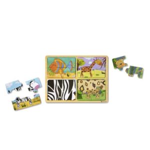Melissa & Doug Animal Patterns Wooden 16-Piece Puzzle