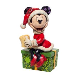 Disney Traditions Santa Minnie Mouse Hot Chocolate Statue