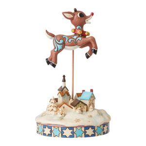 Rudolph the Red-Nosed Reindeer Leaping Rudolph Statue