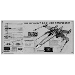 Star Wars X-Wing Fighter TechPlate Aluminum Spec Plate