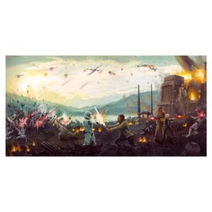Star Wars: TFA Attack on Takodana Canvas Giclee Art Print