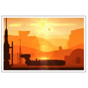 Star Wars X-34 Landspeeder by Jason Christman Lithograph