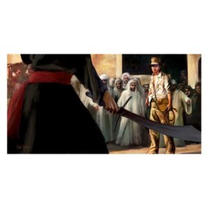 Indiana Jones Showdown by Cliff Cramp Canvas Giclee Print