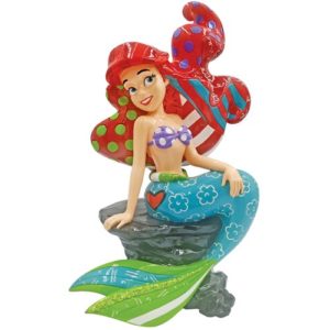 Disney Little Mermaid Ariel on Rock by Romero Britto Statue