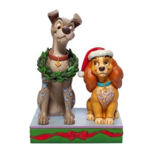 Disney Traditions Lady and the Tramp Christmas Statue