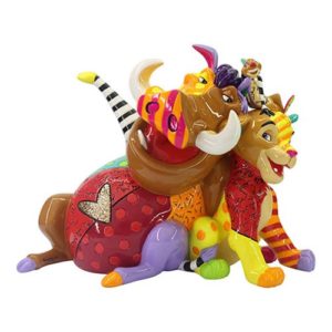 Disney Lion King Simba Timon Pumbaa Statue by Romero Britto