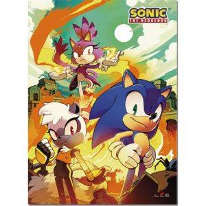 Sonic the Hedgehog Comic Cover Art 4 Wall Scroll
