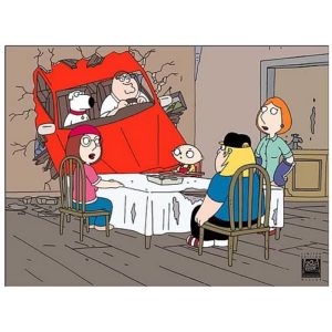 Family Guy Car Crash Paper Giclee Print