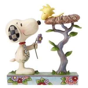 Peanuts Jim Shore Snoopy with Woodstock in Nest Statue