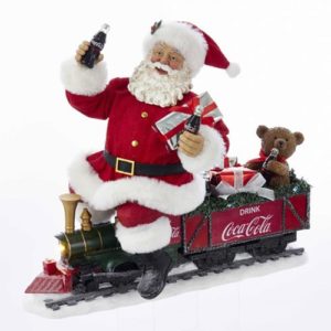 Coca-Cola Santa Train LED Statue