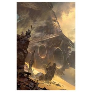 Star Wars: TFA TIE Fighter Down Canvas Giclee Art Print