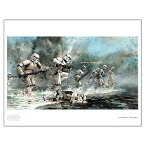 Star Wars Storming Troopers by Cliff Cramp Paper Giclee Art