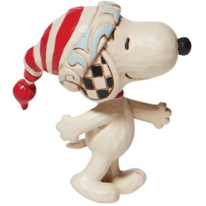 Peanuts Snoopy with Red-and-White Cap Jim Shore Mini-Statue