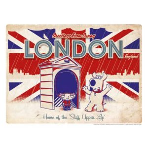Family Guy Road to London Lithograph Print