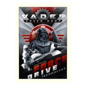 Star Wars Vader Speed Shop Paper Giclee Print
