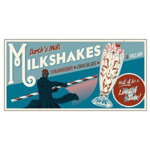 Star Wars Darth’s Malt Milkshakes Silk Screen Art Print