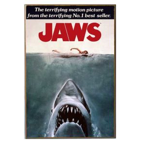 Jaws Movie Poster Wood Wall Artwork