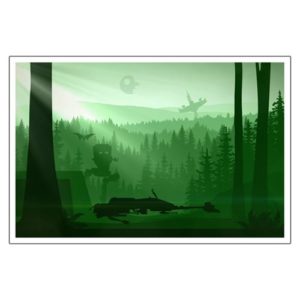 Star Wars 74-Z Speeder Bike by Jason Christman Lithograph