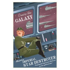 Star Wars Cruise the Galaxy Canvas Giclee Art Print