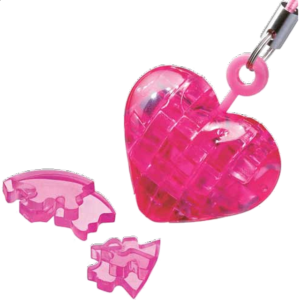 3D Crystal Puzzle Mini – Heart – Pink