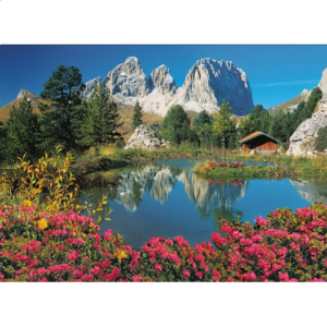 Passo Pordoi with a view to Sassolungo