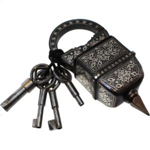 4 Key Puzzle Lock – With Silver Design