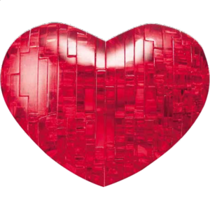 3D Crystal Puzzle – Heart (Red)