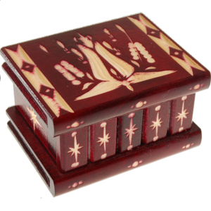 Romanian Puzzle Box – Small Burgundy