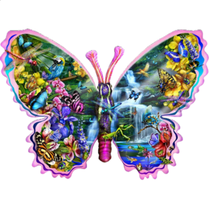 Butterfly Waterfall – Shaped Jigsaw Puzzle