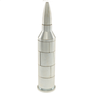 Magnetic .50 Caliber Bullet Puzzle – Silver