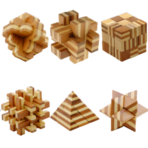 Group Special – a set of 6 Bamboo Wood puzzles