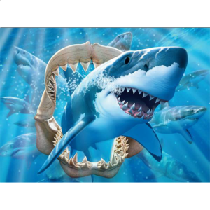 Undersea Glow: Great White Delight