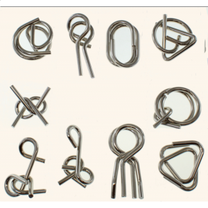 10 Metal Brain Puzzles – Green