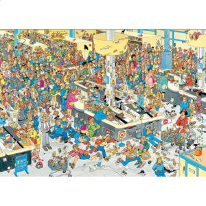 Jan van Haasteren Comic Puzzle – Queued Up!