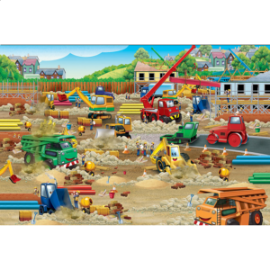 Floor Puzzle: Construction Zone