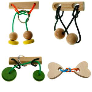 Brain Twister – Wooden Puzzle 4 Pack