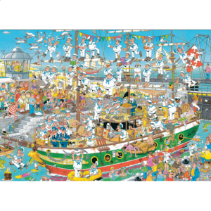 Jan van Haasteren Comic Puzzle – Tall Ship Chaos