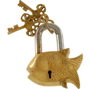 Brass Small Fish Padlock – Regular Lock