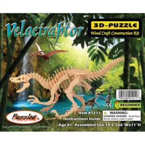 Velociraptor – 3D Wooden Puzzle