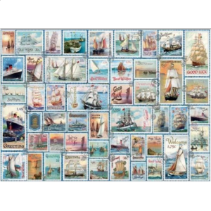 Sailing Ships: Vintage Stamps – Large Piece Jigsaw Puzzle