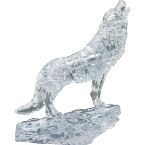 3D Crystal Puzzle – Wolf (Clear)