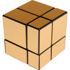 Mirror 2x2x2 Cube – Black Body with Gold Labels