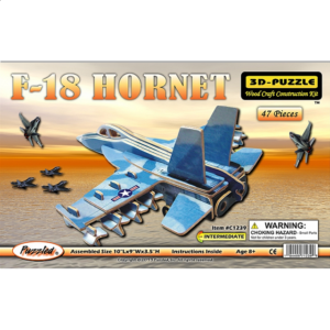 F-18 Hornet Jet Plane – Illuminated 3D Wooden Puzzle