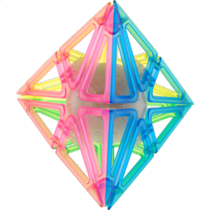 Frame Pyraminx – 4 Color Transparent Glow-in-the-Dark