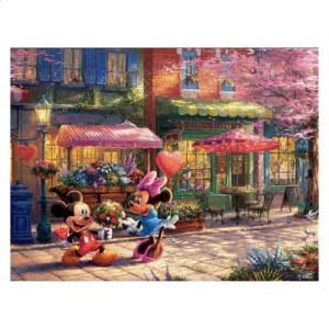 Thomas Kinkade: Disney – Mickey & Minnie Sweetheart Cafe