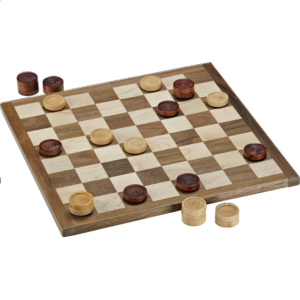 WE Games Wood Checkers Set