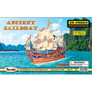 Ancient Sailboat – Illuminated 3D Wooden Puzzle